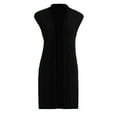 thumbnail image 4 of ZZwxWA Womens Tank Tops Fashion Women Solid Coat Casual Sleeveless Top Long Cardigan Blouse up to 50% Off up to 50% Off, 4 of 6