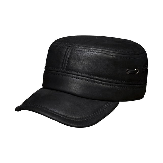 Men's Genuine Leather Baseball Cap Brand New Winter Warm Russian Real Leather Caps