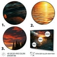 thumbnail image 3 of Designart "The Glimmering Waters at Sunset" Landscapes Floater Framed Wall Decor, 3 of 7