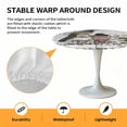 thumbnail image 6 of Bird Tree Branch Leaves Elastic Fitted Round Table Cover Vintage Postmark Waterproof Outdoor Tablecloth for Holiday Party, Picnic, Patio & Dining Fits Tables Up to 36"-44", 6 of 8