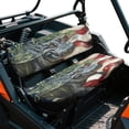 thumbnail image 2 of ZIATUBLES UTV Seat Covers 2 Pack, American Flag Southern Alligator Print Waterproof Front Bench Seat Protectors Compatible with Kawasaki Mule 3000 4000, Fade Wear Resistant UTV Decor Accessory Part, 2 of 8