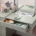thumbnail image 5 of Linon Rubberwood Mdf Makeup Vanity With Silver Finish 580435SIL01U, 5 of 20