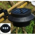 thumbnail image 3 of 4 Pack Oudoor Solar Gutter Lights Waterproof Sun Power Smart Solar Led Gutter Night Utility Security Light, Black, 3 of 5