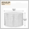 thumbnail image 5 of Williamspace Black Coffee Table with Gold Rim Bottom End Table Round Wood Side Table for Living Room Bedroom, 5 of 5
