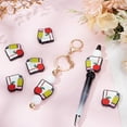 thumbnail image 4 of 12Pcs Teacher Silicone Focal Beads Bulk Beaded Pens Silicone Charms Characters Book Partten Spacer Beads for Beadable Pen Keychain Making DIY Student School Necklaces Bracelets Gift, 4 of 6