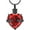 Black+Red, variant on Crystal Heart Shape Cremation Jewelry Memorial Urn Necklace for Ashes, Stainless Steel Ash Holder Pendant Keepsake with Gift Box Charms Accessories for Women