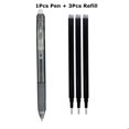 thumbnail image 1 of 0.7mm Magic Erasable Pen Press Gel Pen Set 8 Colors Erasable Refill Rod Gel Ink Stationery Retractable Pens Washable Handle Rod Black-1pens-3refills, 1 of 6