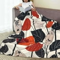 thumbnail image 6 of Salouo Modern Abstract Leaf Pattern Print Bed Blankets,Flannel Blanket Comfortable Air Conditioning Blanket Lightweight Blanket for Sofa Bed Travel & Couch -50"x40", 6 of 8