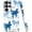 Blue Bow, variant on Aesthetic Lily Phone Case for Samsung Galaxy S25 5G Case Pink Flower Floral Pattern Design Case for Girls Women, Hybrid 2 Layer Hard Shell Silicone Protective Funda for Samsung S25 6.2 Inch