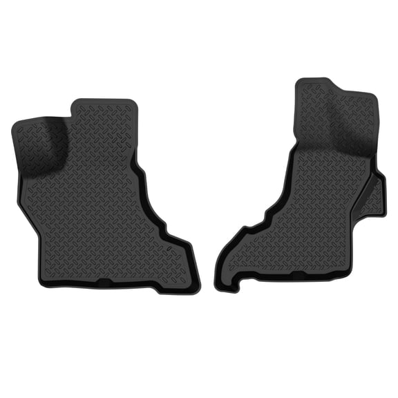 TPE Floor Mats Fit for Ford E150 E250 E350 Econoline & Econoline Club Wagon 1997-2005 1st Row Truck Accessories Cargo Liners All Weather Protection 2PCS Black Alfombras para Carro