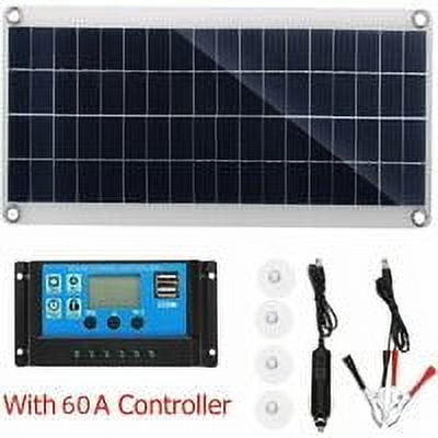 300W 12V Solar Panel, Solar Panel Kit, Battery Charger with 60A Solar Charge Controller for RV, Yacht, Outdoor, Garden, Lighting