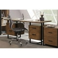 thumbnail image 2 of Lexicon Sedley Metal File Cabinet in Walnut and Black, 2 of 7