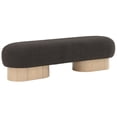 thumbnail image 3 of Meridian Furniture Banc en Tissu Bouclé Brun Robertson, 3 of 17