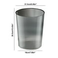 thumbnail image 3 of Blukids Lightweight Plastic Waste Basket, Clear Round Trash Can Small Wastebasket Garbage Container Bin for Bathroom, Bedroom, Kitchen, Home, Office(Gray), 3 of 6