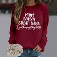 thumbnail image 2 of Mom Nana Print Women's Sweatshirt Long Sleeve Crewneck Regular Fit Spring Cute Pullover Sweater Fall Tops, 2 of 5