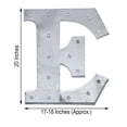 thumbnail image 3 of Efavormart 2 FT | Vintage Metal Marquee Letter Lights Cordless With 16 Warm White LED - E, 3 of 11