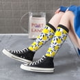 thumbnail image 5 of Pofeuu Tropical Lemon Print Stockings, Adult Running Hiking Socks for Youth and Adult, 5 of 6