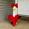 thumbnail image 4 of Porch Goose Outfits Cute Goose Cloth Fancy Holiday Party Porch Goose Clothes with Hat for Outdoor Garden Statues Red and Black 12.5 In, 4 of 6