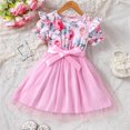 thumbnail image 2 of Mikilon Little Girls Dress Short Sleeve Casual Kids Summer Sundress for 2-7 Years, 2 of 6