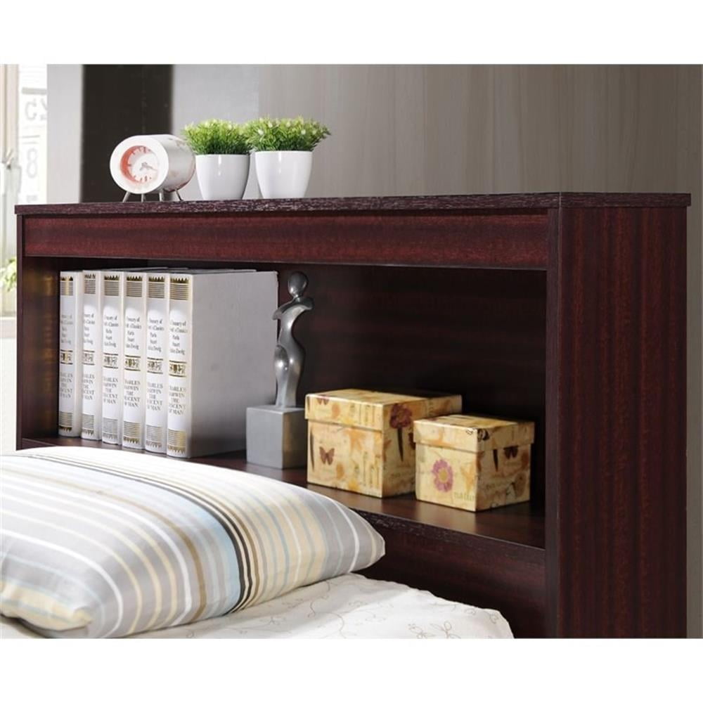 Pemberley Row Engineered Wood Mahogany Twin Captain Storage Bed with 3 Drawers 84.5" Unassembled