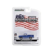 1987 Chevrolet C-10 Pickup Truck Blue "Squarebody USA" Limited Edition to 3024 pieces 1/64 Diecast Model Car by Greenlight