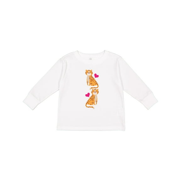 Inktastic Tiger Jungle Animal Girls Long Sleeve Toddler T-Shirt