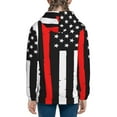 thumbnail image 6 of Pofeuu Firefighters USA Flag Print Teenage Zipper Hoodie Sweatshirts Hooded Casual Jackets With Pocket For Boys Girls-Small, 6 of 6