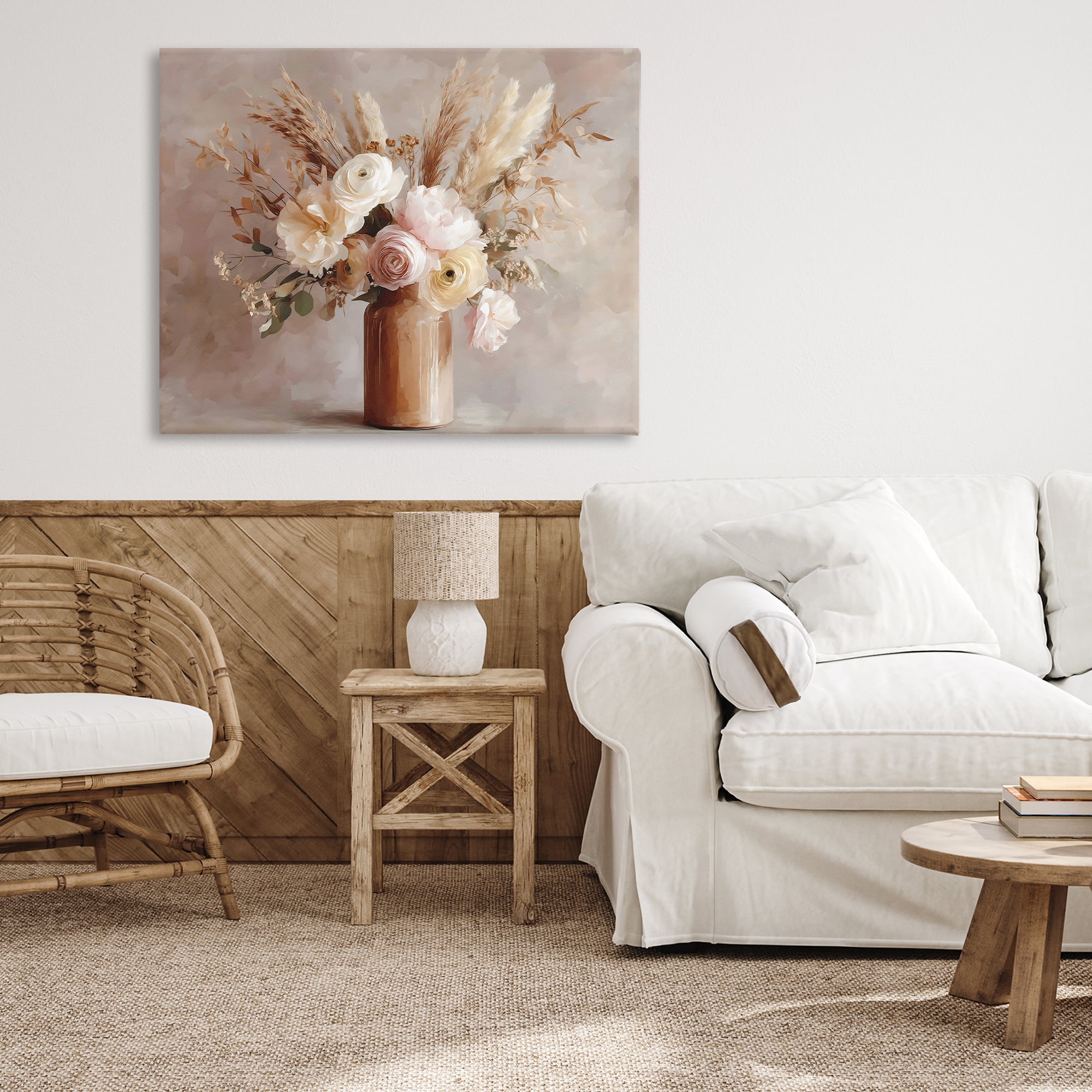 Stupell Industries Elegant Wheat Bouquet in Vase Canvas Wall Art, design by Franklyn Gregory