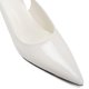 thumbnail image 4 of Zapatos Heelchic Metallic Slingback para mujer, color blanco 8.5, 4 of 8