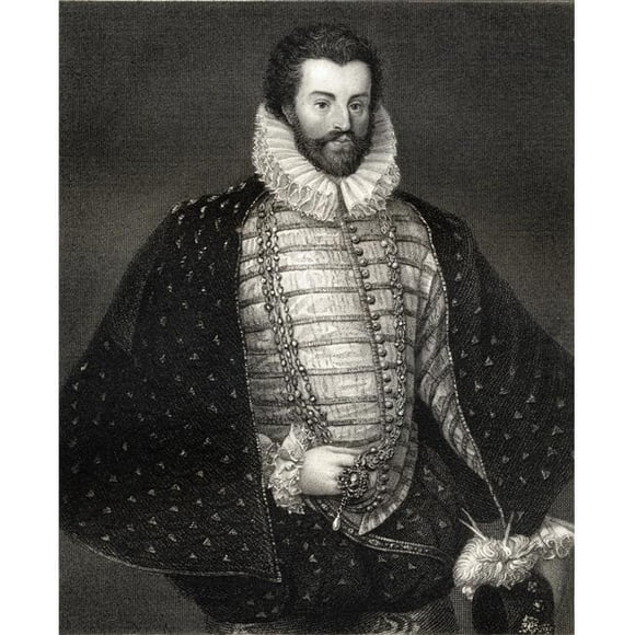 Posterazzi DPI1858522LARGE Monsieur Christopher Hatton 1540-1591 Favori d'Elizabeth I & Lord Chancelier Affiche Imprimée, Grand - 26 x 32