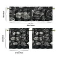 thumbnail image 6 of Kitchen Food Cooking Chef 3-Piece Kitchen Curtains Set Kitchen Curtains Sets with Valance for Windows Rod Pocket Machine Washable Kitchen Decor Decorations (54"x18"+2x27.5"x24"), 6 of 6