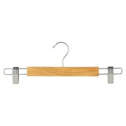 Simplify 2 Pack Skirt and Pant Wood Hangers, Brown