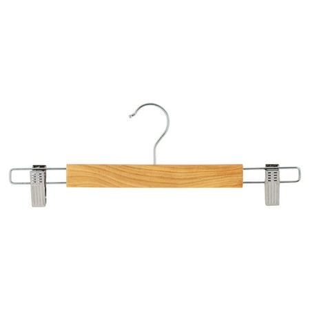 Simplify 2 Pack Skirt and Pant Wood Hangers, Brown