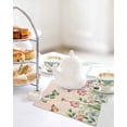 thumbnail image 4 of Pink Flowers Kitchen Dish Towels for Drying Dishes Set of 3, Spring Floral Butterfly Elegant Pastoral Botanical Waffle Weave Microfiber Hand Tea Bathroom Towels Quick Dry & Absorbent Towel 12x12, 4 of 7