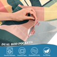 thumbnail image 5 of Yayeee Kitchen Curtains Tier Set of 2 Light Filtering 57"x36" Over Sink Window Panels, Pink Sunset, 5 of 7