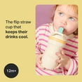 thumbnail image 2 of Tommee Tippee Insulated Toddler Sporty Straw Cup, 12m+, 9oz, Spill-Proof, Cream, 1 Pack, 2 of 7