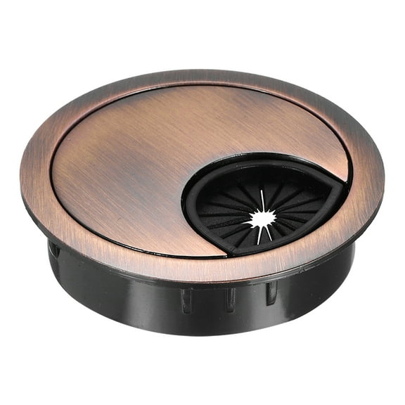 Desk Grommet 2 Inch,Zinc Alloy Round Desk Hole Cover,49.5mm,Dark Copper