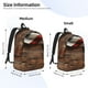 thumbnail image 2 of Disketp Rustic American Flag Wood print Canvas Backpack Lightweight Travel Daypack Student Rucksack Laptop Backpack-Medium, 2 of 5