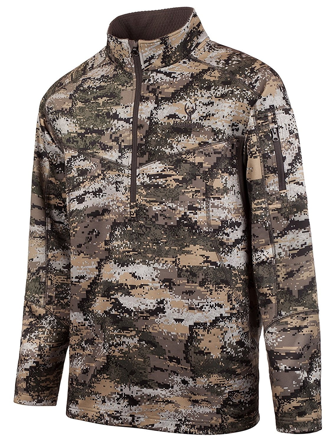 camo half zip pullover