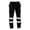 Black, variant on Men's High Visibility Cargo Pants Stain Resistance Safety Work Trousers Reflective Strips Elastic Waist Pants with Multiple Pockets, M