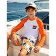 thumbnail image 2 of Aideaone 2 Piece Boys Swimsuit Set Kids Zipper Long Sleeve Rash Guard with Swim Trunks Bathing Suit Swimwear for Boys 7-12T, 2 of 6