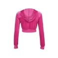thumbnail image 4 of Txlixc Conjunto casual de 2 piezas para mujer, manga larga con patrón de corazón de diamantes de imitación, sudadera corta con capucha y falda Txlixc  Estilo de ocio, 4 of 5