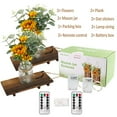 thumbnail image 2 of Juego de candelabros de pared OurWarm Mason Jar Sunflower LED Remote, 2 of 9