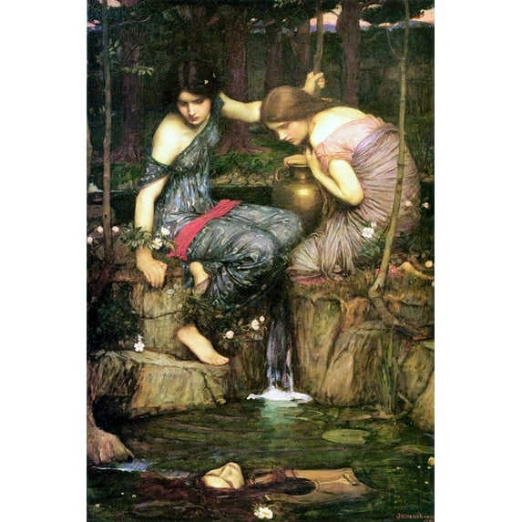 Nymphs finding the Head of Orpheus - CANVAS OR PRINT WALL ART