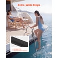 thumbnail image 3 of VEVOR Boat Ladder, 3 Steps, Stainless Steel Telescoping Folding Swim Deck Ladder for Rear Entry Inboard, 600 lbs Capacity with Wide Anti-Slip Steps & Handrails, for Outboards, Yacht, Pontoon Boats, 3 of 9