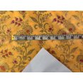 thumbnail image 2 of Brocade fabric 44" wide floral metallic jacquard available in 4 colors yellow/burgundy, black and white, 2 of 11