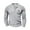 Gray, variant on Zylanna Men's T-Shirts Tee, Button Long Sleeve Crew Neck Stretchy Solid Color Casual Tops for Man Gray