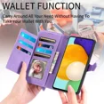 thumbnail image 4 of Flip Wallet Case for Compatible with Samsung Galaxy A03S Zipper Pocket Case with Card Holder Slot Magnetic Closure Lanyard Flip Cover Compatible with Samsung Galaxy A03S 6.5inch, 4 of 10