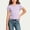 #2Purple, variant on Acaics Girls Short Sleeve Raglan Crop Top, Soft Stretch Solid Color Crew Neck Casual Summer Tee Shirt for Teen Kids Girls 4-15 Years Old