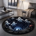 thumbnail image 5 of Luckky 3D Illusion Halloween Round Mat,Soft Funny Visual Effect Area Rug with Non-Slip Bottom,Indoor Decor Floor Mat for Entryway,Living Room,Bedroom,Halloween Home Decoration, 5 of 6